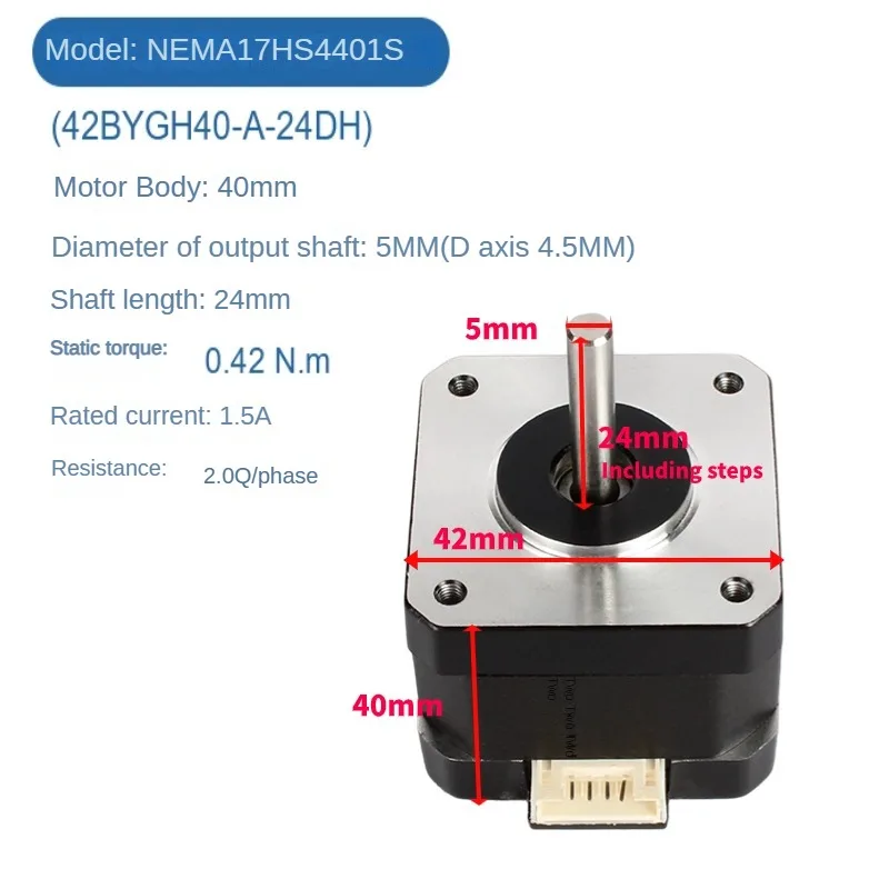 40mm High torque stepper motor 42 motor Nema17 stepping motor 1.7A 0.45N.M 2phase for machine 3D printer