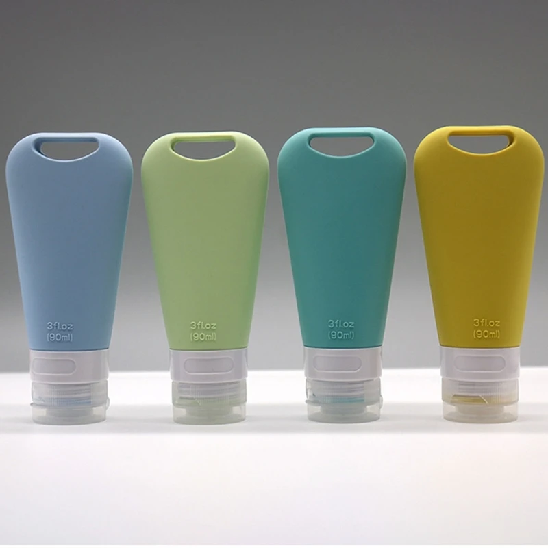 Chai chiết lại 90ml Silicone Lotion Hộp đựng mỹ phẩm Lotion Refillable Dropshipping