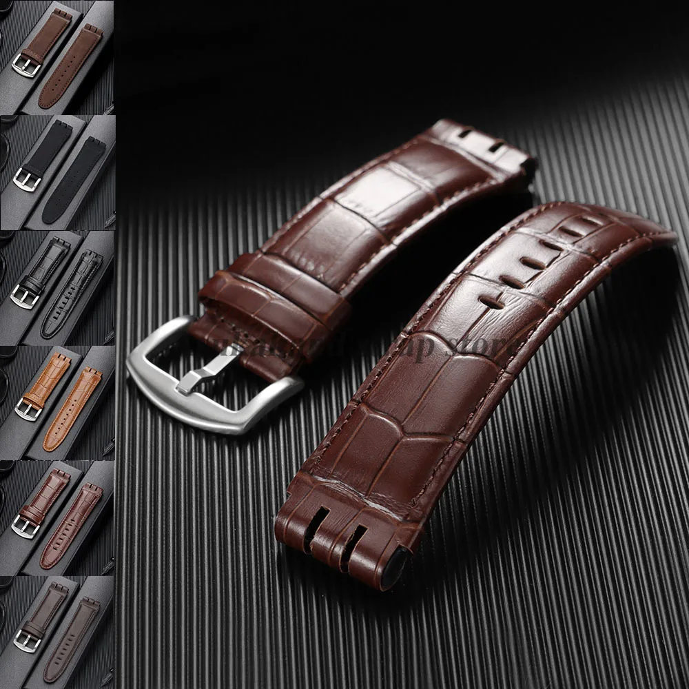 23 mm Rindsleder-Uhrenarmband für Swatch IRONY YOS440 449 448 401G Uhrenarmbänder, weiche Herren- und Damen-Business-Ersatzarmbänder