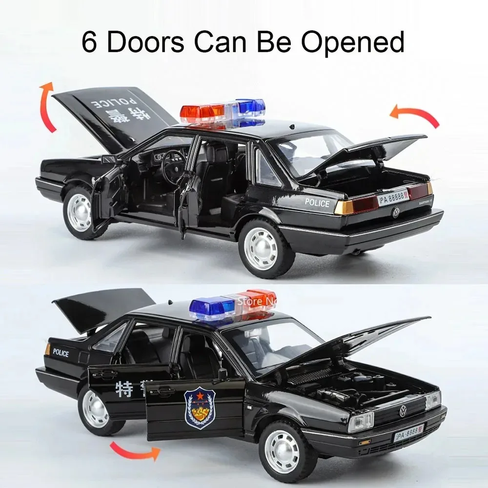 1:24 Santana rétro classique voitures modèles jouet alliage métal moulé sous pression avec retirer son lumière véhicule jouets pour garçons Collection cadeaux