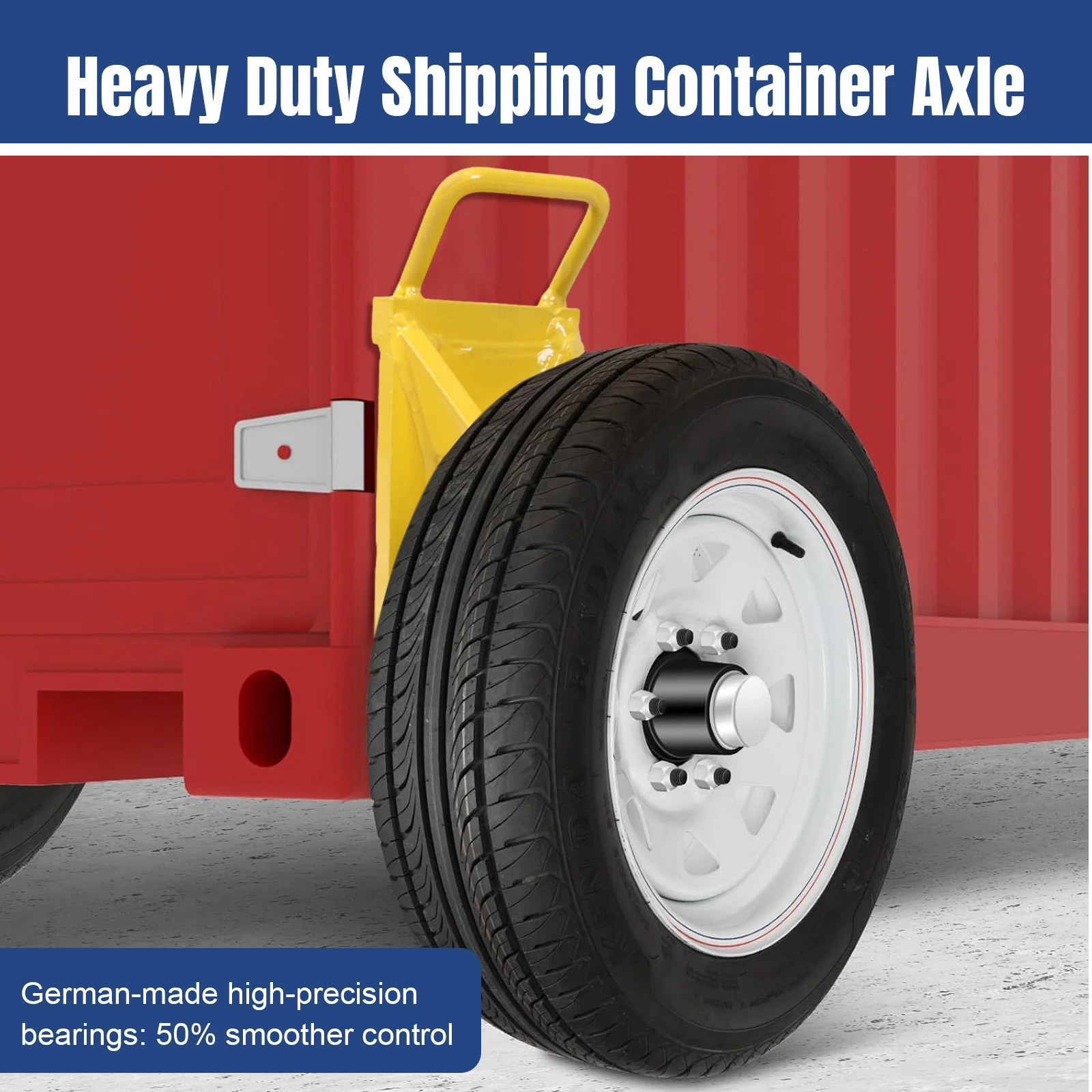 2 حزمة عجلات حاوية الشحن 6x5.5 العروة مع حزام السقاطة التعادل أسفل J هوك الحاويات عجلات 6-Lug عجلة عدة التفكيك السريع