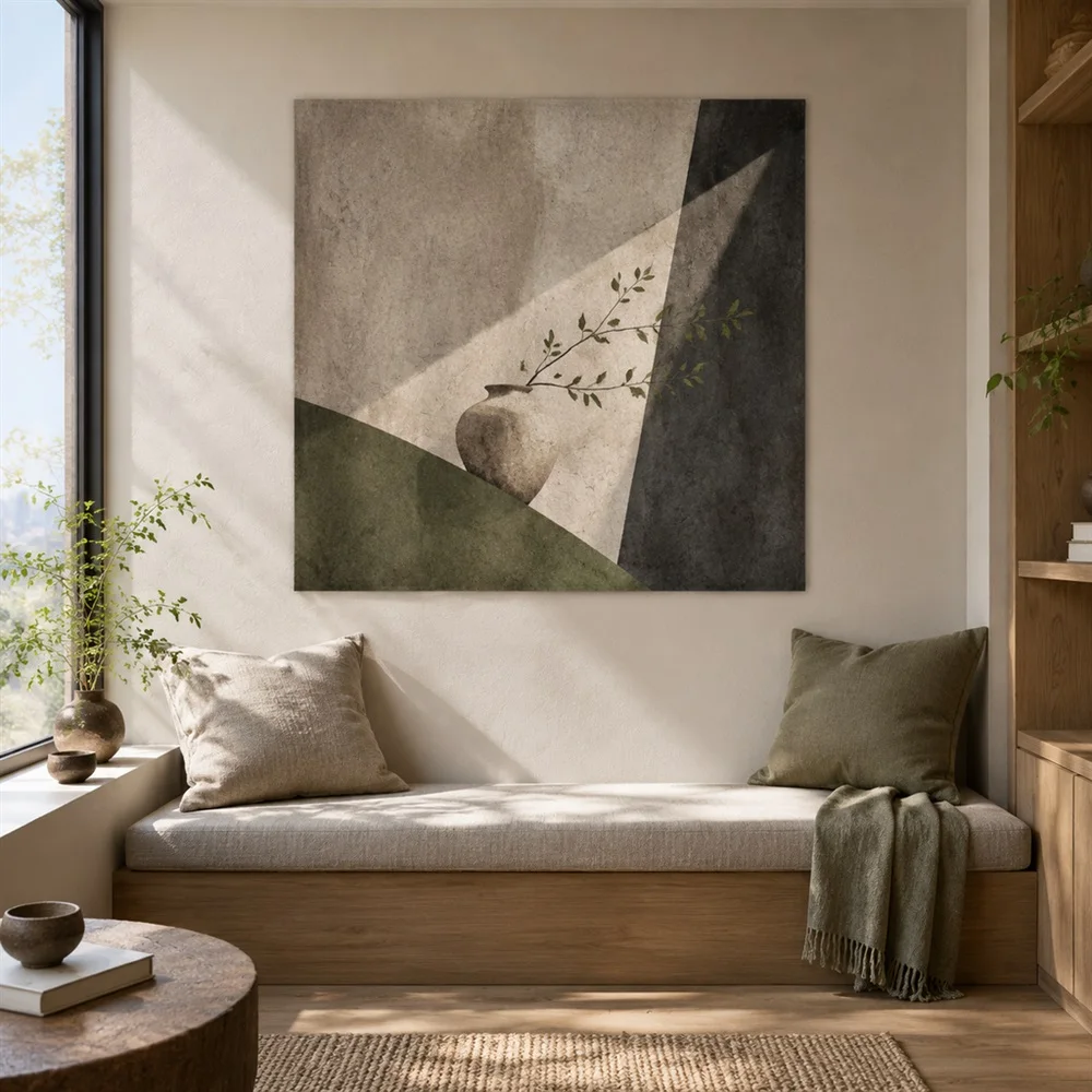 VIKAMA Earth Wall Shadow Diagonal Flow Tapestry Wall Hanging, Wabi Sabi Wall Decor Tapestries for Bathroom Bedroom Living Room