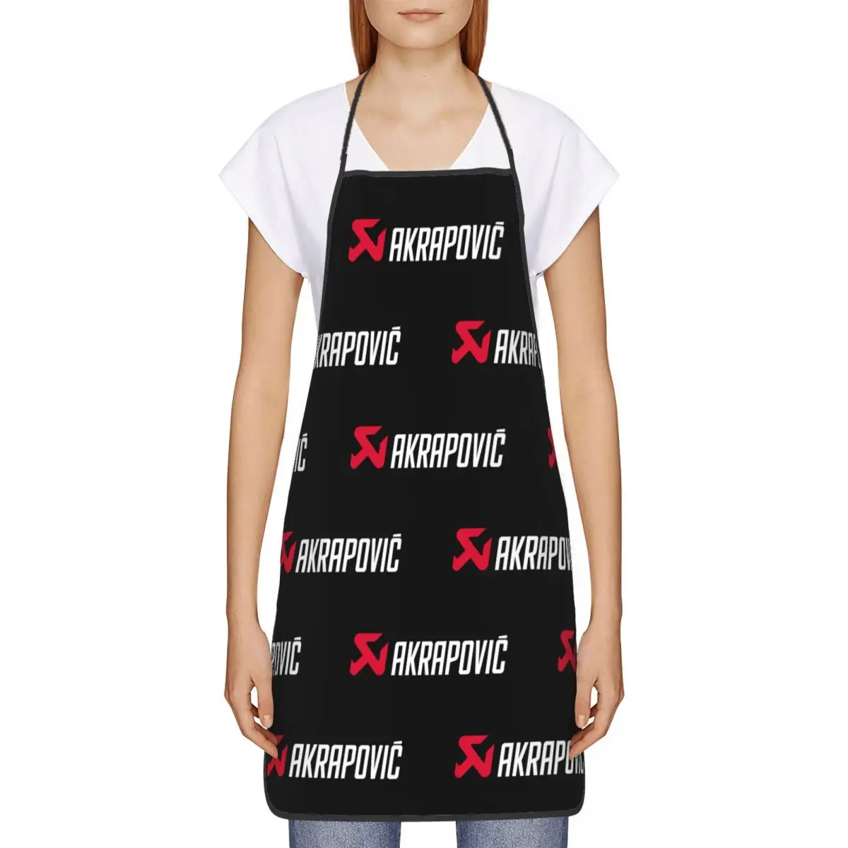 Custom Bib Motorcycle Racing Akrapovics Apron for Men Women Unisex Adult Chef Cooking Motorrad Biker Tablier Cuisine Baking