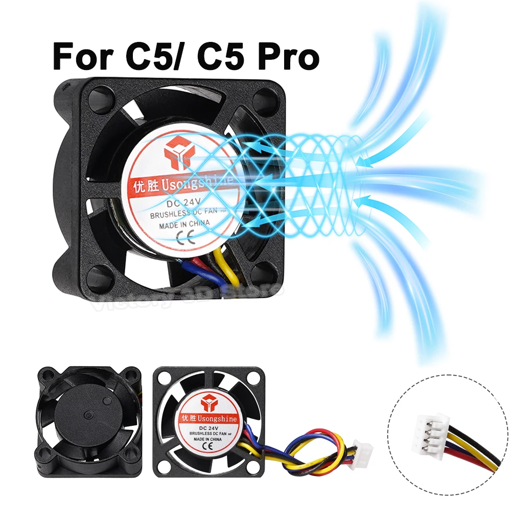 Extruder Cooling Fan For Flashforge Creator 5/ Creator 5 Pro Front Cover Nozzle Cooling Fan 2510 3D Printer Parts Hotend Fan