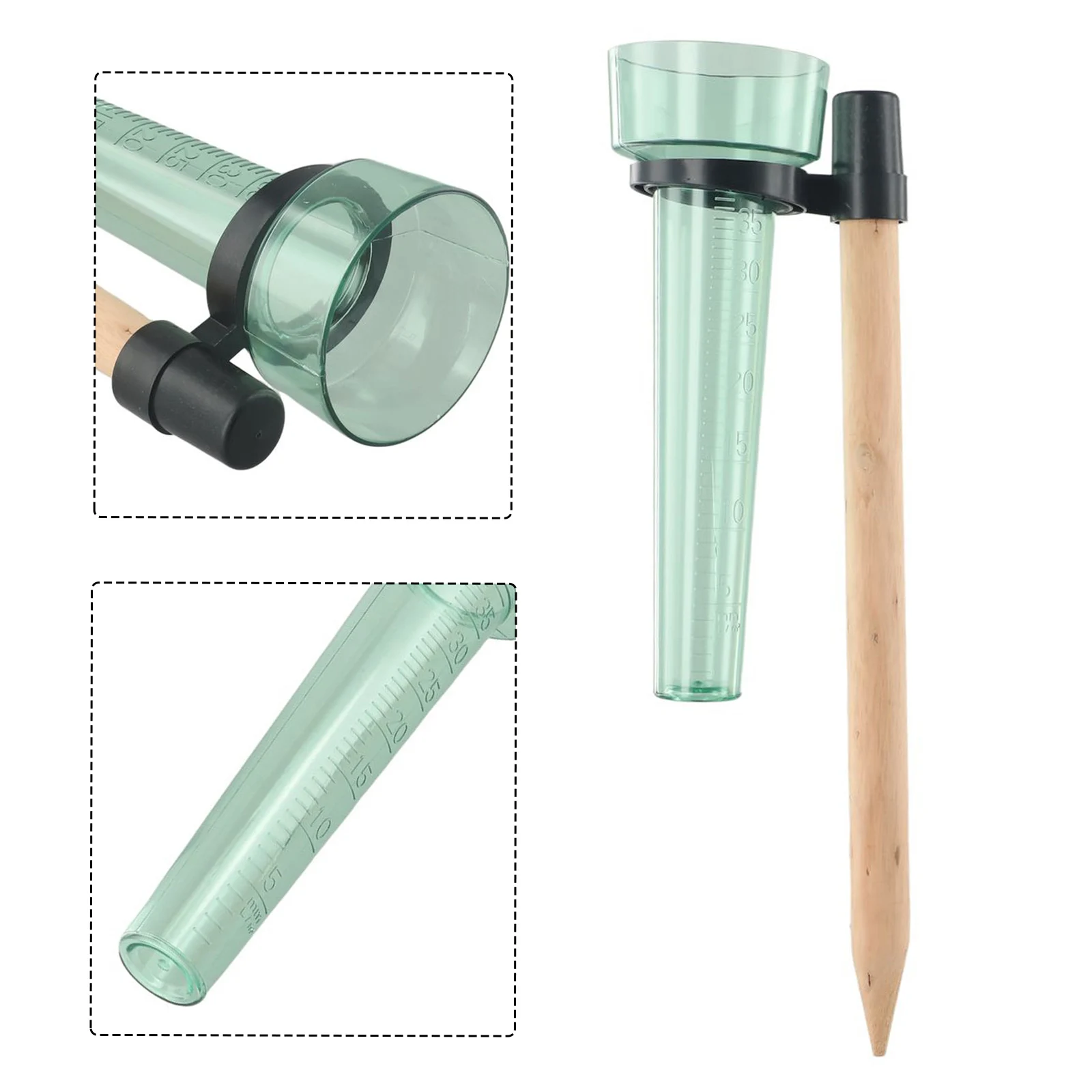 High Quality Rain Gauge Measurement Tool 1 Pc 5.5 Inches Easy To Read Garden Outdoor Yard Measure Rainfall Transparent