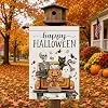 Happy Halloween Truck Garden Flag 12x18 Inch Vintage Outdoor Decor jjp