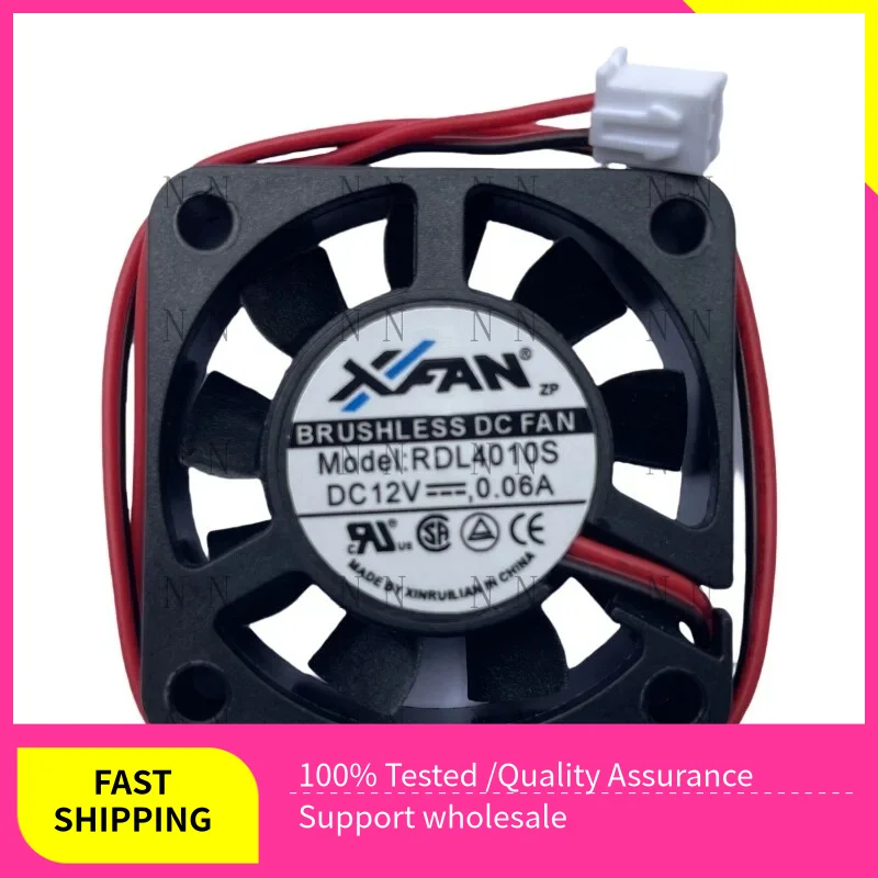 

QGG Новый для RDL4010S 12 В 0,06 А 40*40*10 мм 2-контактный серверный квадратный охлаждающий вентилятор