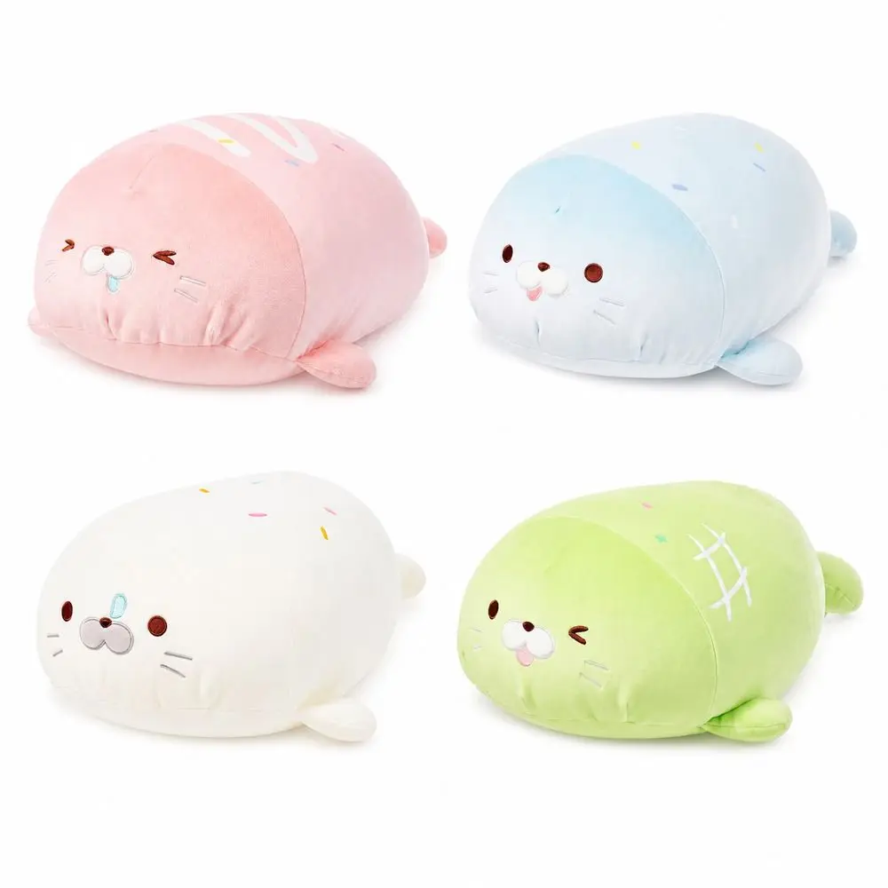 Plush Fabric Seal Plush Toy Cute Seal Shape Soft Cuddle Seal Stuffed Animal Four Color Options Rounded Pillow Shape