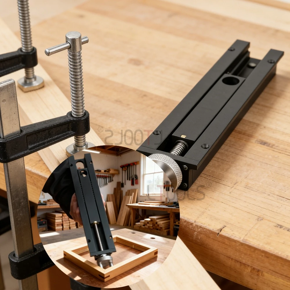 

Woodworking Table Embedded Vice Manually Rotate The Screw To Fix The Fixture Φ 20mm Table Hole Aluminum Alloy Auxiliary Tools