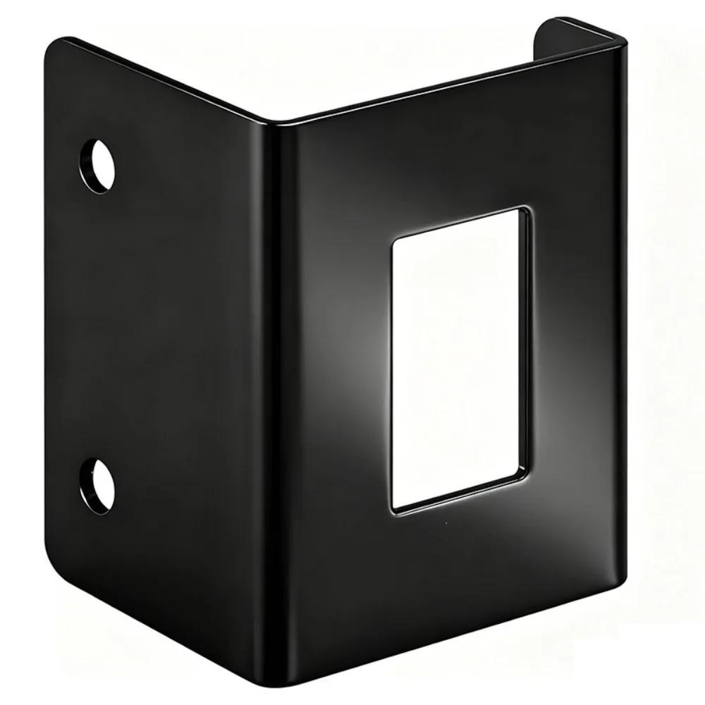 Carbon Steel Switch Mounting Bracket Pre Drilled Holes Black Rocker Switch Bracket 1-7/16 x 13/16 Inch 12 Volt