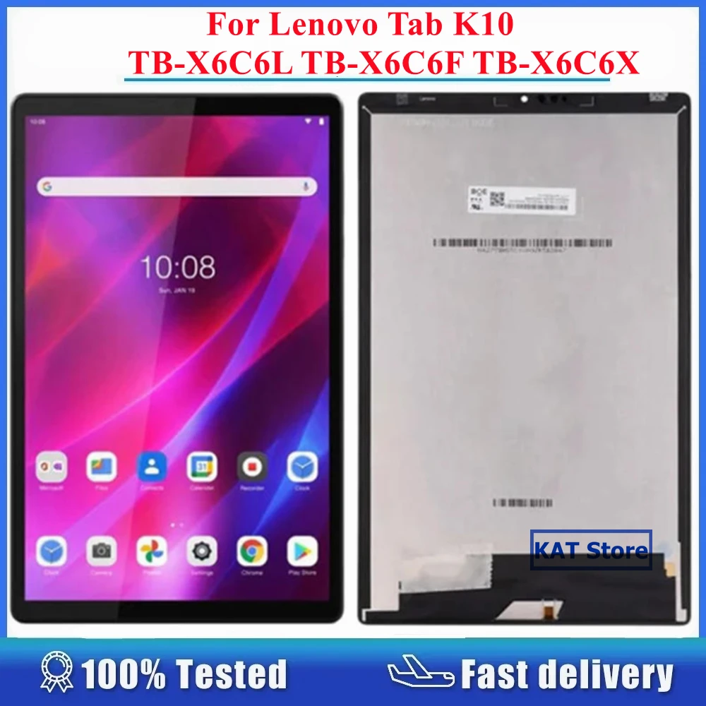 

Совместим с Lenovo Tab K10 TB-X6C6L TB-X6C6F TB-X6C6X ЖК-экран сенсорный дигитайзер полная замена в сборе