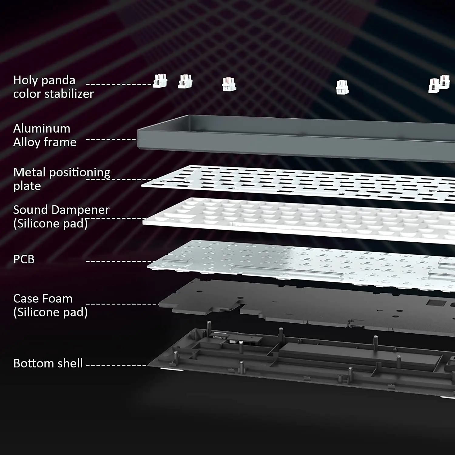 ZUOYA Tester84 Hot Swap RGB retroilluminazione Gaming Kit tastiera meccanica WiredSupport Kit tastiera ragazza carina fai da te