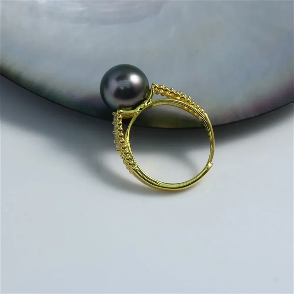 

Твердые кольца из стерлингового серебра S925 с жемчугом, фурнитура и аксессуары - для изготовления ювелирных изделий, оптовая продажа, товары для рукоделия 8-10 мм