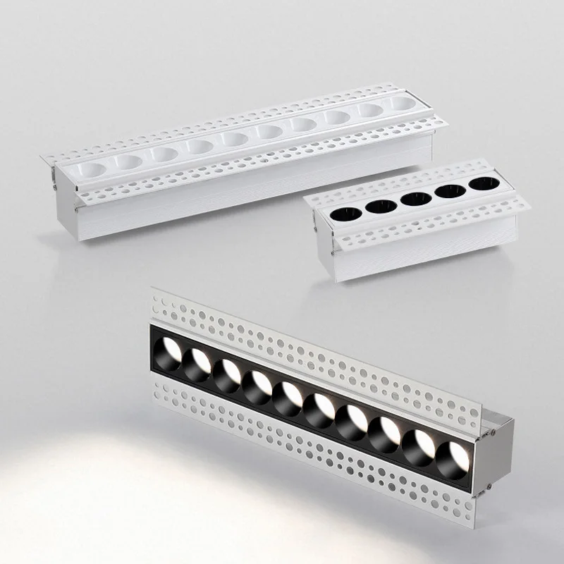 

RemovableDimmable LED Downlight Line Light Bar Creative Linear Rimless Magnetic Ceiling Lamps Living Room Corridor Decoration