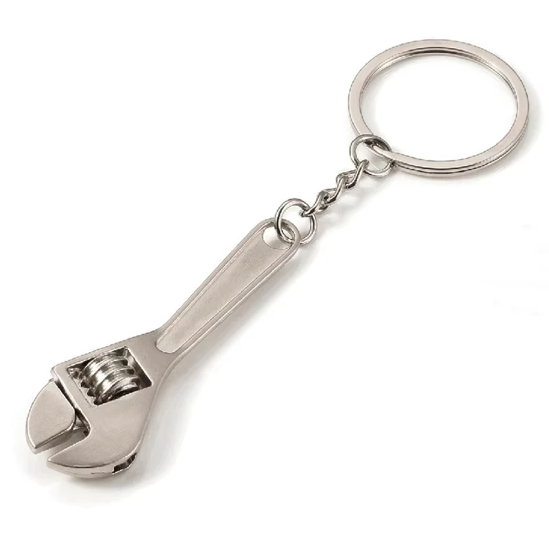 Simulation Tool Keychain Metal Creative Wrench Keychain Car Small Gift Pendant Adjustable image 6