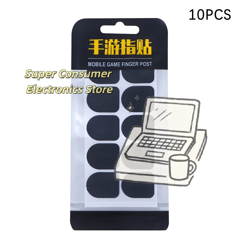 10PCS Anti-Sweat Breathable Gaming Finger Sleeves – High-Sensitivity Capacitive Stickers for Gloves&Touchscreens, Full Coverage