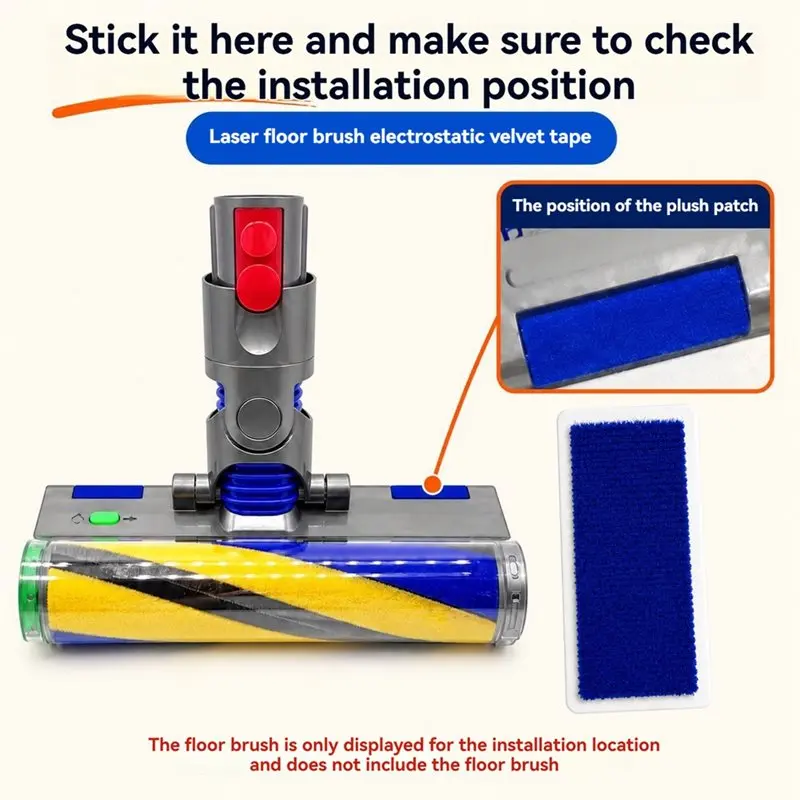 A38T Soft Velvet Brush Strips for Dyson V12 V15 G5 Laser Slim Cleaner Head Replacement Parts 4PCS Anti-Static