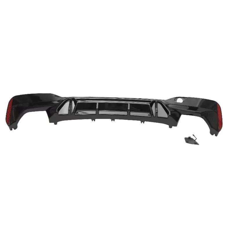 Suitable for BMW 5 Series G30 525li 530LI modified Black Knight M5MP rear lip, tail throat CS   with light rear corner 18-24