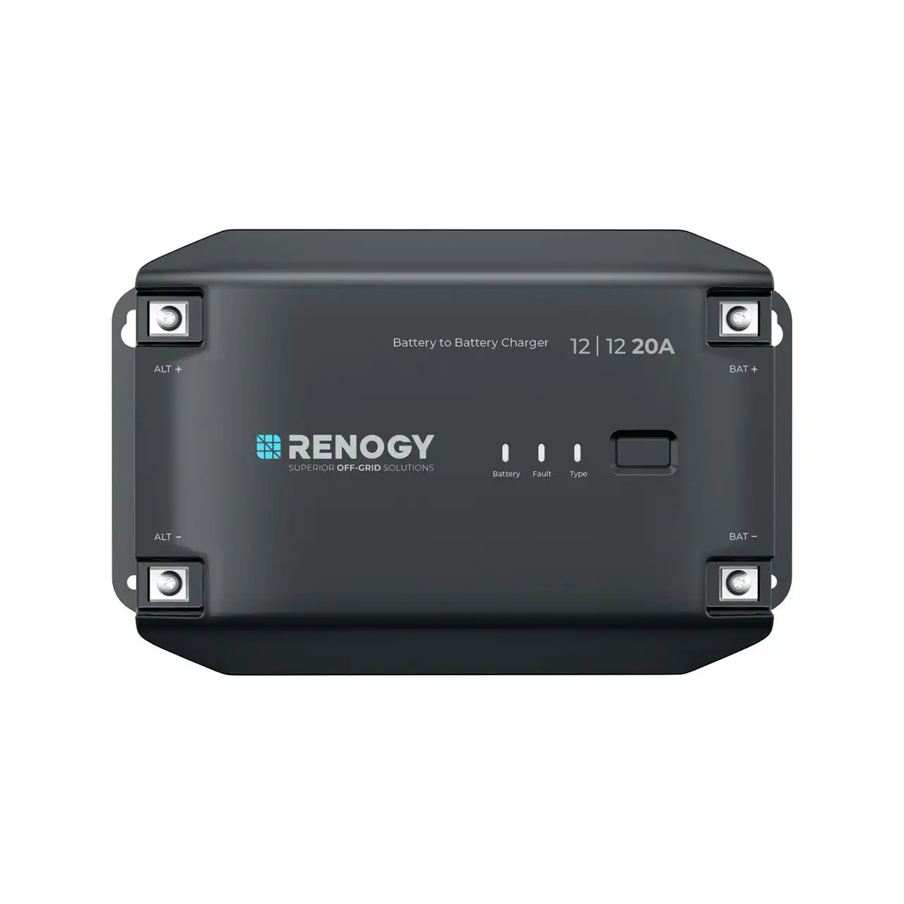 Renogy 12V 40A DC-DC batterijlader met LiFePO4-activering, waterdichte slimme batterijlader compatibiliteit met overstromingen