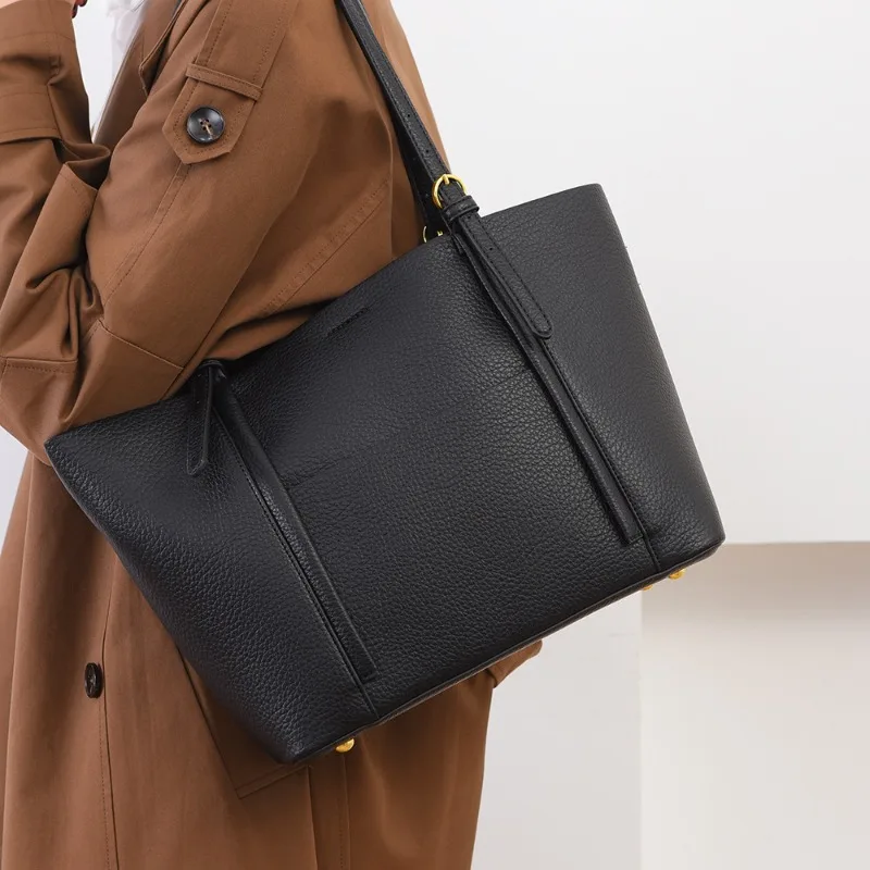 Lady Large Capacity Tote Bag Designer Simple and Practical Commuter Bag Women's Commute Shoulder Bag Big Work Document Handbag