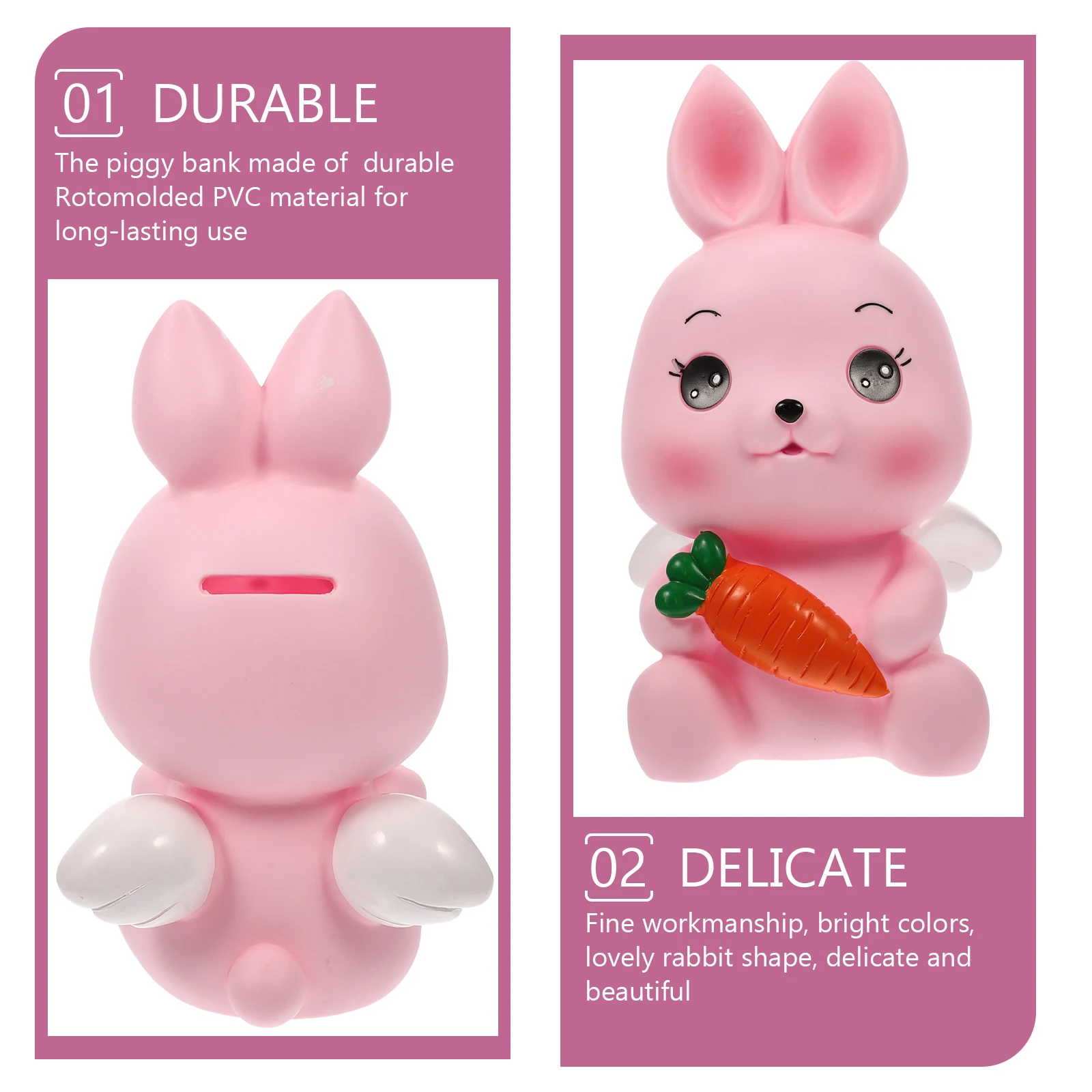 Bunny Spaarpot voor Kinderen Mooie Konijn Munt Bank Geldbesparende Pot Kinder Verjaardagscadeau Decoratieve Bunny Standbeeld Kamer