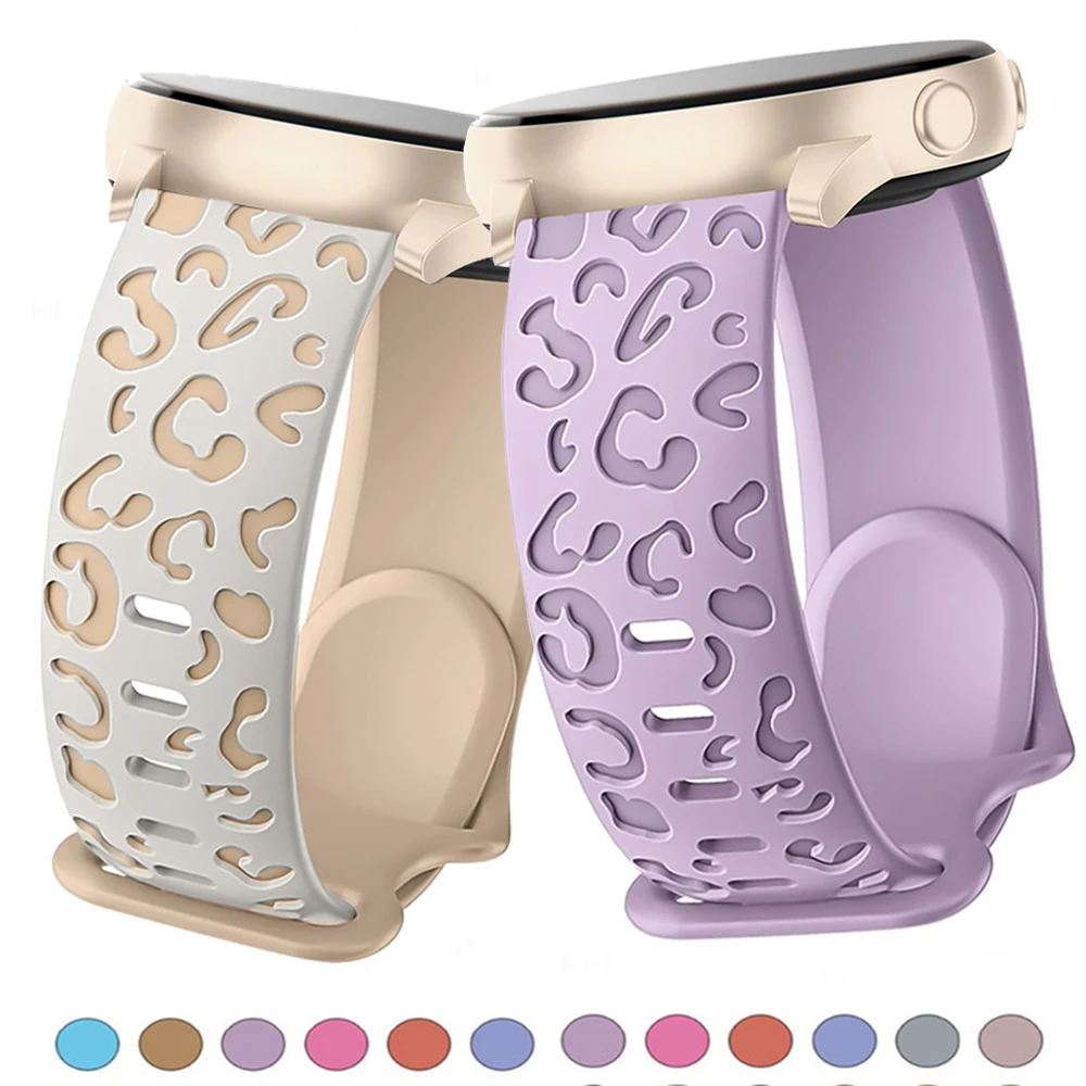 20mm Band for Samsung Galaxy Watch 6/5/5 pro/4/6 classic Silicone correa Sport Engraved leopard bracelet Huawei GT 4-3-2 Strap