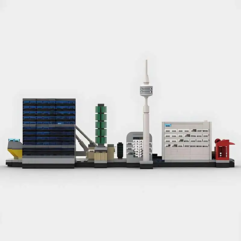 MOC Architectural Rotterdam Building Blocks Bricks City Street View Skyline Collect Creative Bricks Children's Toy Set Gifts