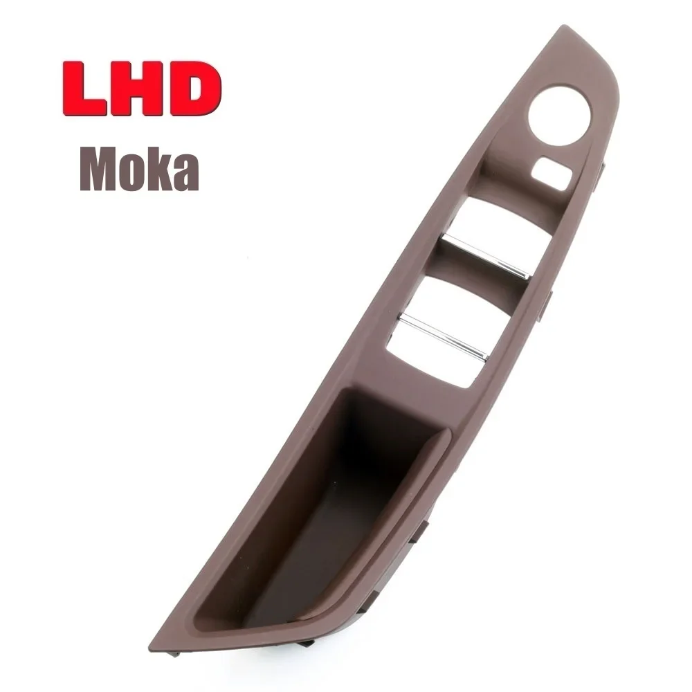 ที่เท้าแขนด้านคนขับ LHD ฝาครอบแผงมือจับประตูสำหรับ BMW 5ซีรีส์ F10 F11 F18 520 523 525 528 530สีดำสีเบจสีเทาสีแดงสีน้ำตาล