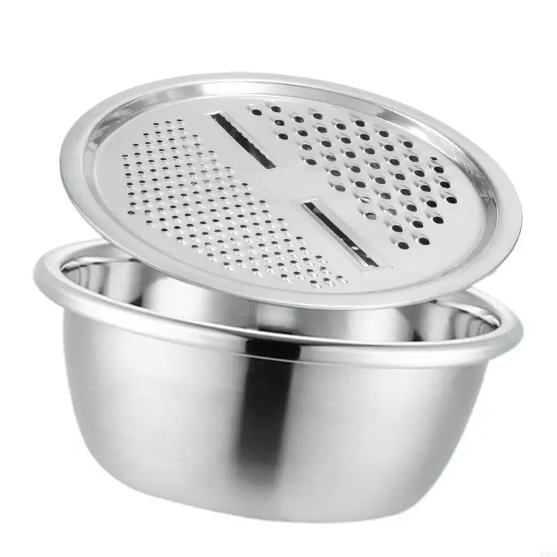 

2025 New Stainless Steel Chopping Basin Large Capacity Strainer Set Dishwasher Safe Basin