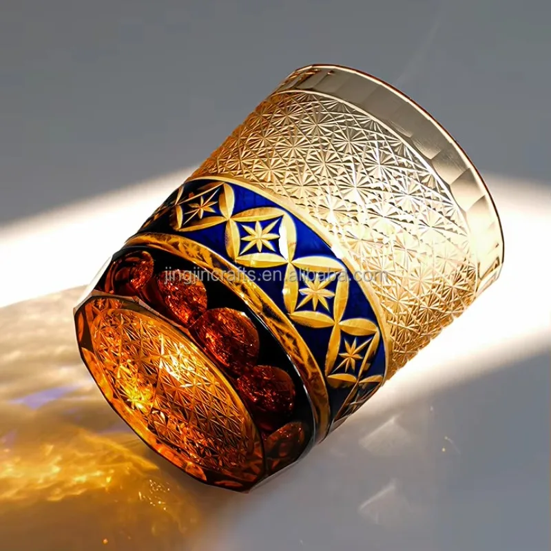 Стакан Edo Kiriko, уникальный стакан ручной работы, 8 унций, стеклянные стаканы для виски в японском стиле для холодного питья, подарки