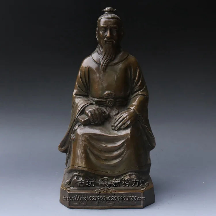 

Figure sculpture Pure copper seated statue of Sun bronze statue of the divine doctor Sun Zhenren bronze ware, home pharmacy
