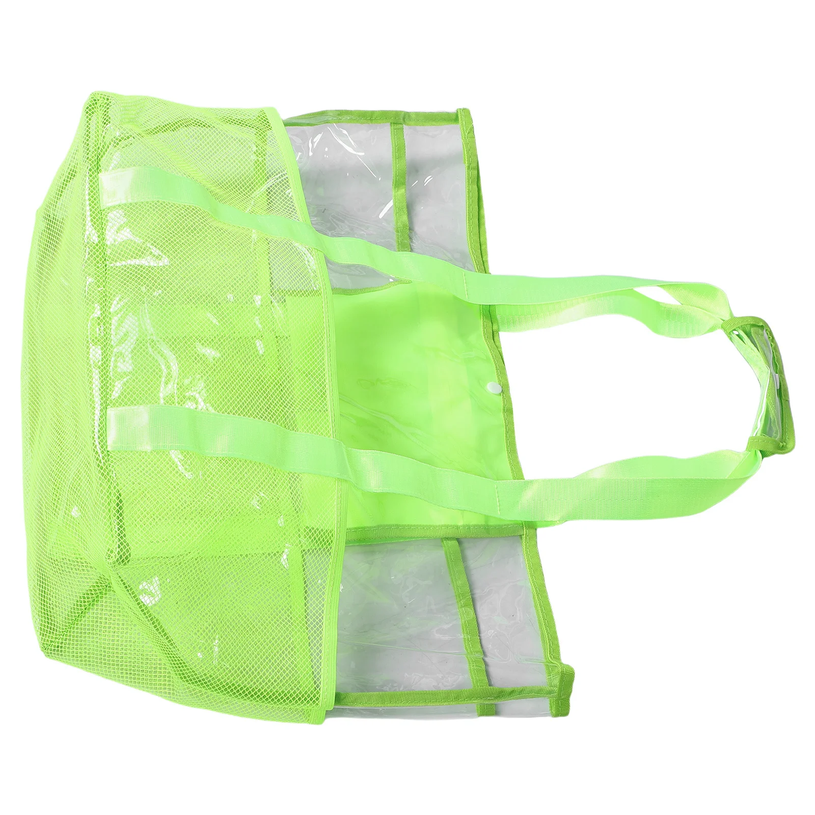 Foldable Mesh Beach Bag Lightweight Large Capacity Travel Tote Multiple Pockets Quick Dry for Family Outdoor Beach Vacation