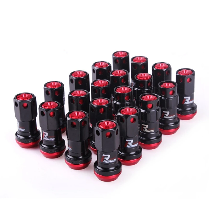 NEW High Quality R40 Style Steel Racing Wheel Lug Nuts Racing Composite Lock Lug Nuts with Security Key M12x1.5/1.25