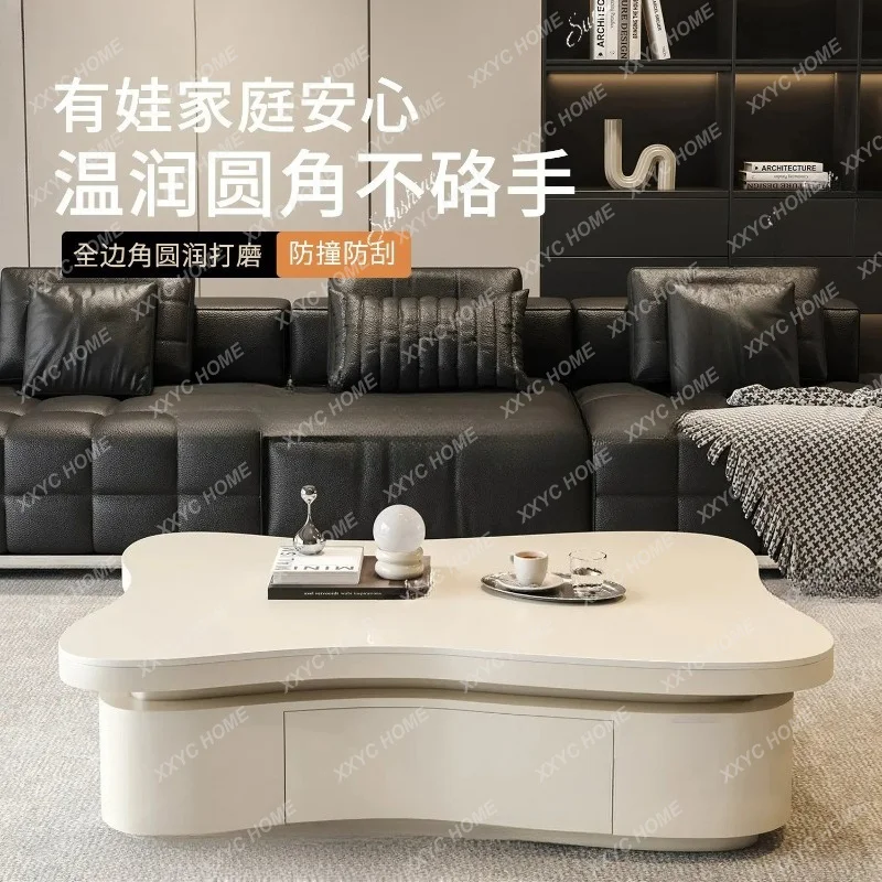 XX rock slab coffee table modern light luxury high-end small apartment living room coffee table