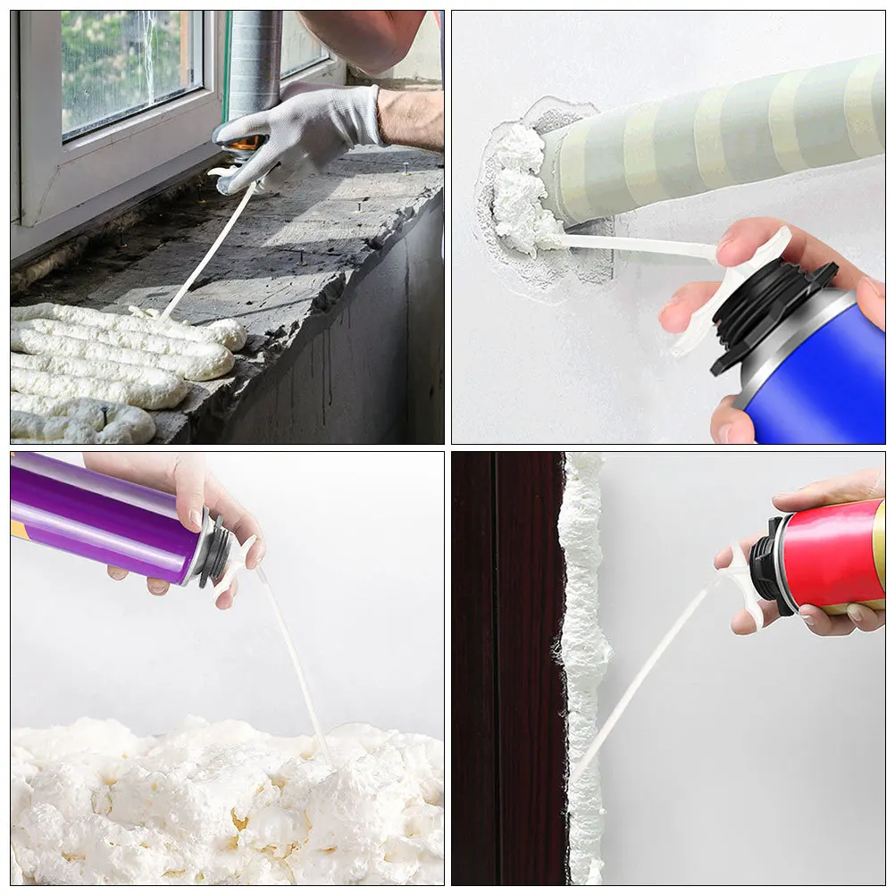 Tubos de vedação de espuma, 20 peças, reparo de enchimento de lacunas, faça você mesmo, melhoria da casa, bico adesivo, ferramenta aplicadora para madeira, pedra, metal