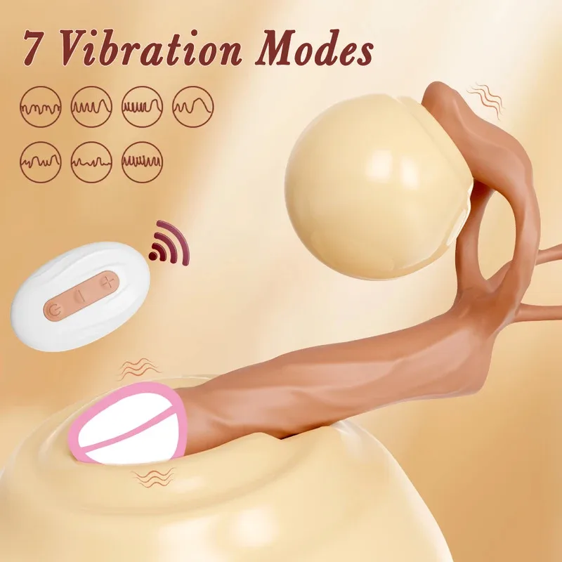 遠隔操作可能なダブルペネトレーションバイブレーター、カップル用アナルプラグバイブレーター、ペニスコックリング付き、男女兼用大人のおもちゃ