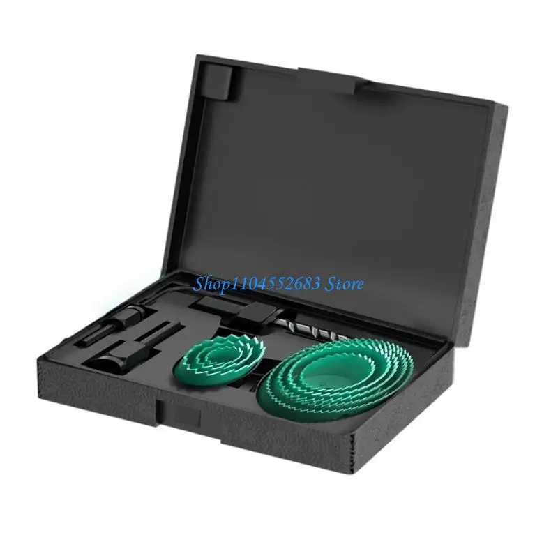 

Y6GD 5/8/13Pcs Set Installation Plate Woodworking Tool with Storage Case Hole Opener Accessories 19-64/64-127/19-127mm