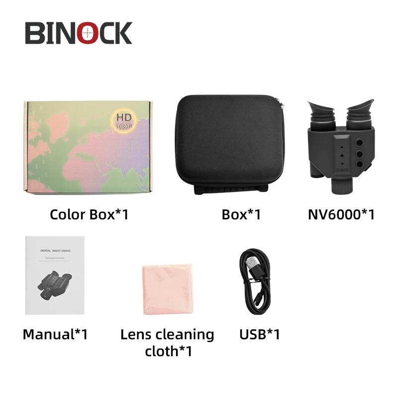 BINOCK NV6000  Helmet thermal Scope Handheld Digital Infrared night vision goggles Binoculars for Hunting