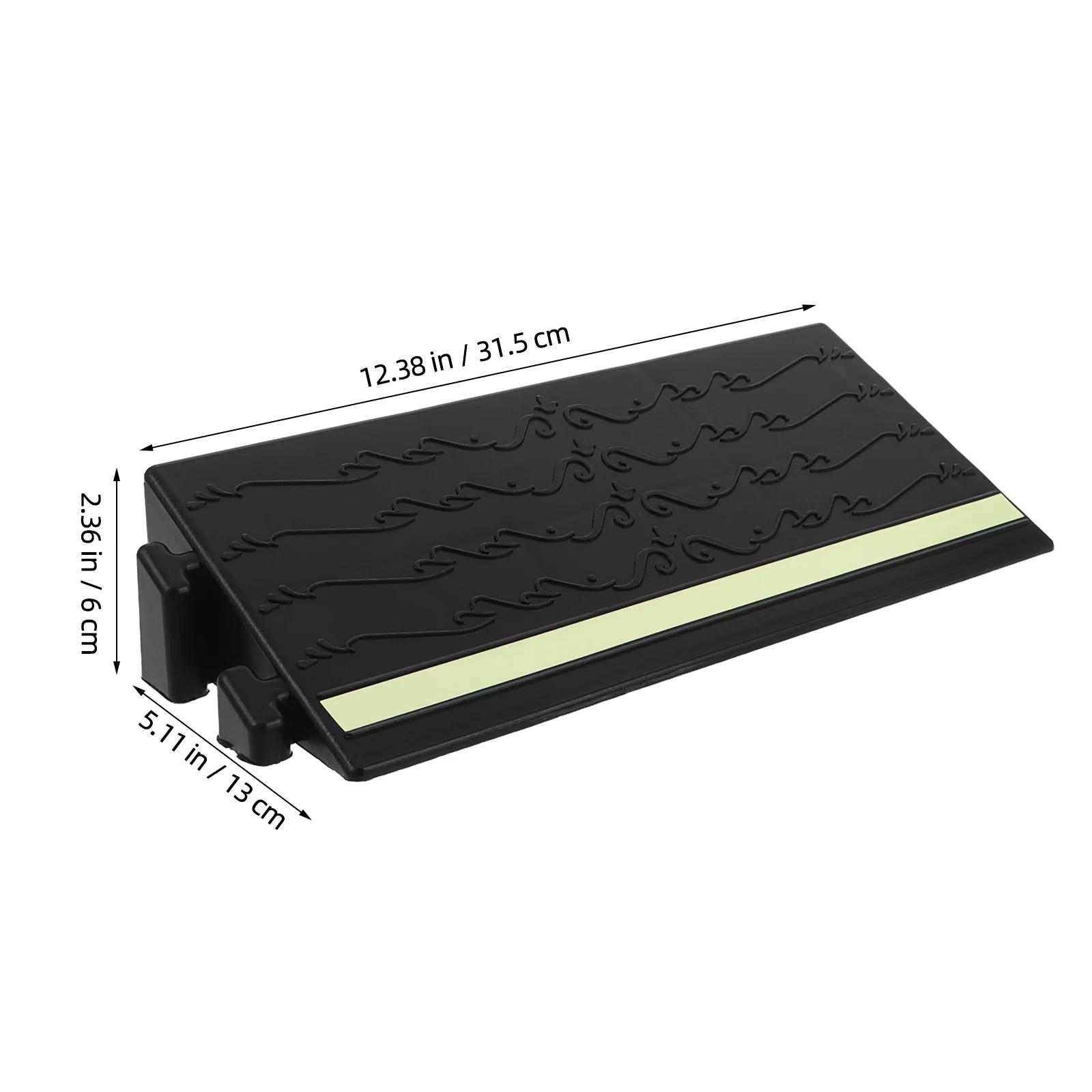 مثلث خطوة المنحدر حصيرة 12.38x5.11 في الباب الداكن مدخل المنحدر لروبوت فراغ المحمولة الطابق المنحدر السلامة لكبار السن #3