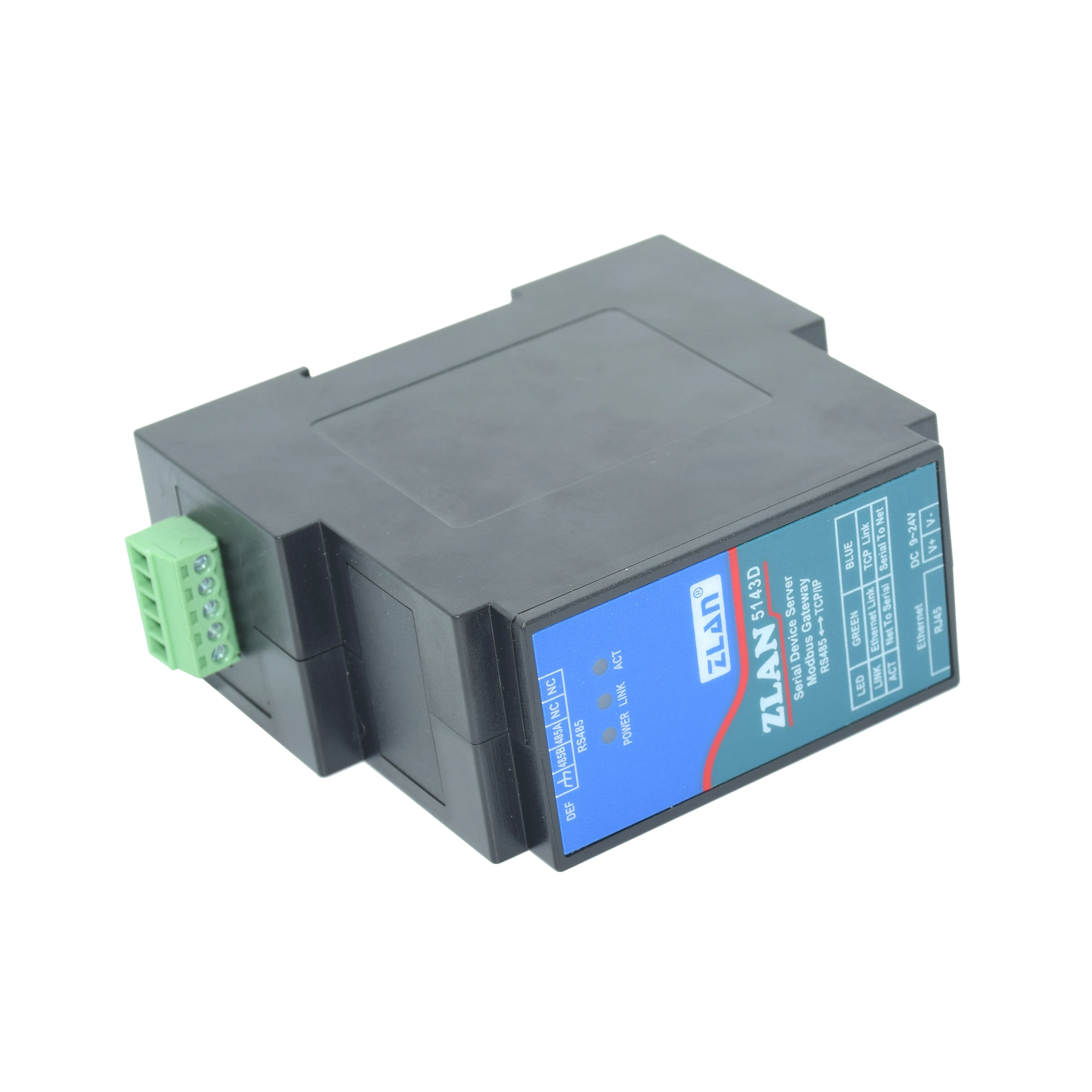 ZLAN5143D DIN-рейка RS485 к Ethernet RJ45 конвертер серверное устройство Modbus RTU TCP шлюз