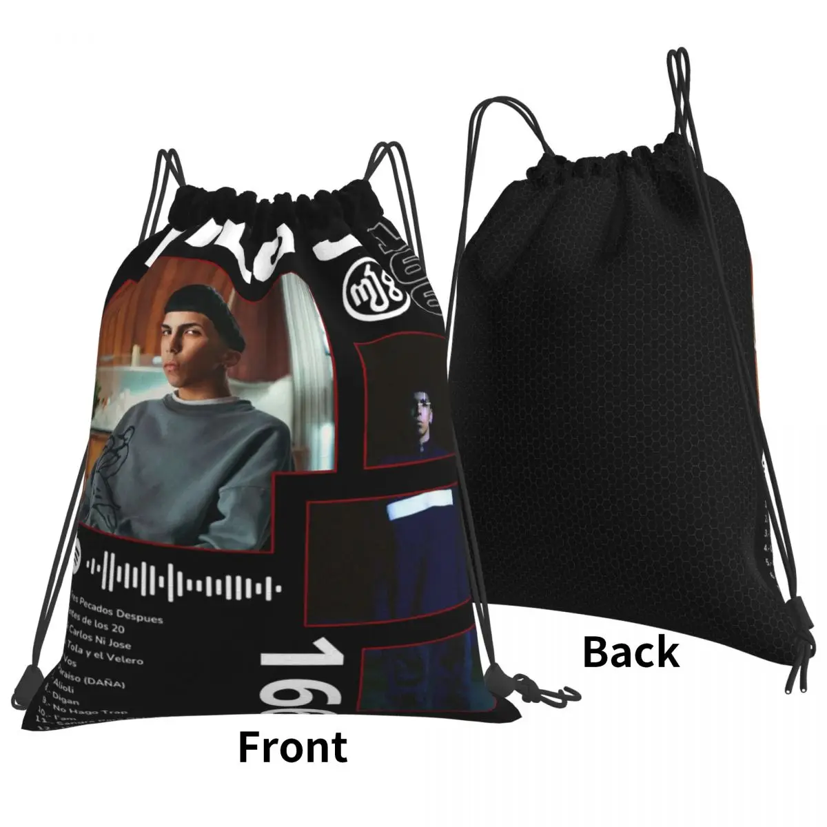 

Rapper Milo J 166 Album Deluxe Backpacks Fashion Drawstring Bundle Pocket Sports Bag Book Bags for Travel School