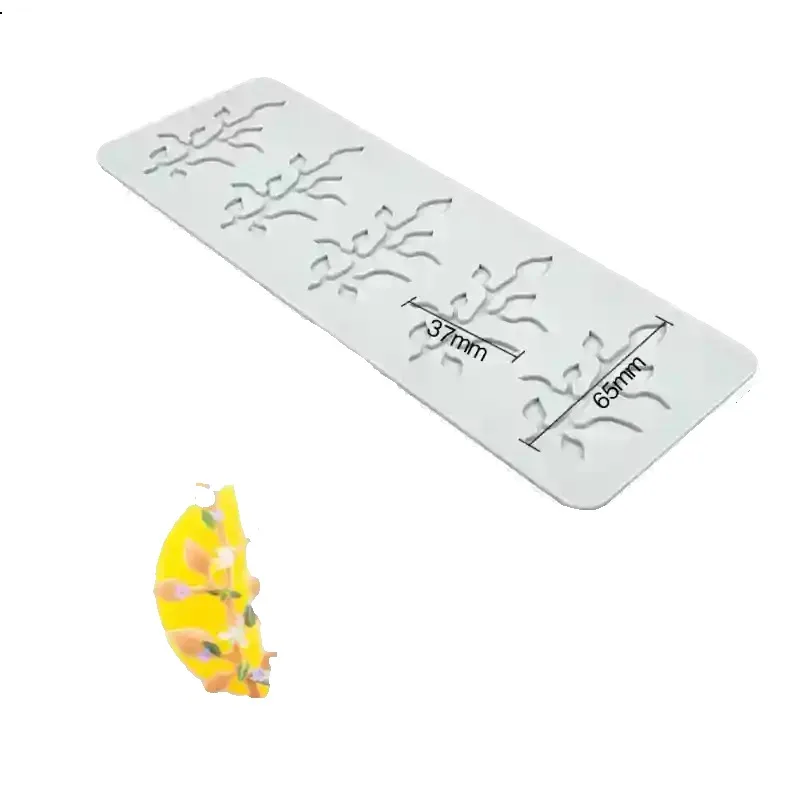 Molecular Cuisine French Meals Fern Leaf Lace Silicone Baking Abrasives Crisps of Fondant Creative Tree Leaf Abrasives
