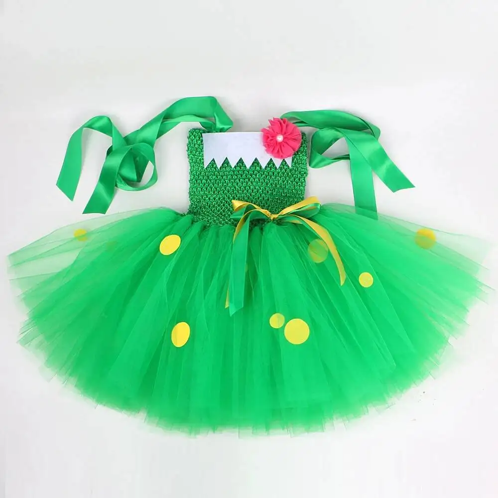 Grünes Dinosaurier-Tutu-Kleid für Mädchen, Drachen-Halloween-Kostüm, Kinder-Karnevalsparty-Tüll-Outfit mit Maske und Flügeln – Detail 16