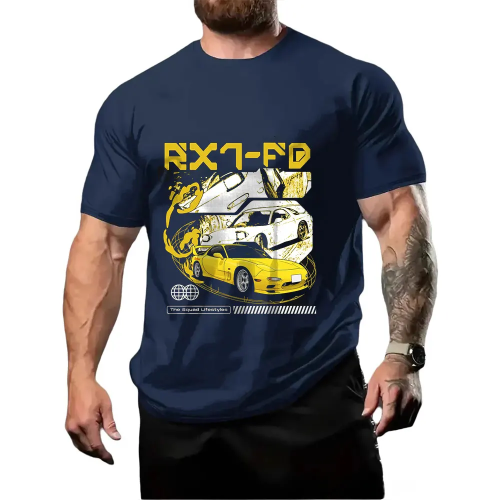 

The Squad lifestyles Initial D - Retro Mountain Drift Racing Manga Gift T shirt Street Racer Anime print Graphic clothes S-6XL