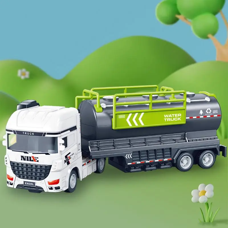 Garbage Car Toy Funny Inertia Water Tanker Toy Truck Garbage Truck Game For Boys Girls Kids Child Toddler For Home School