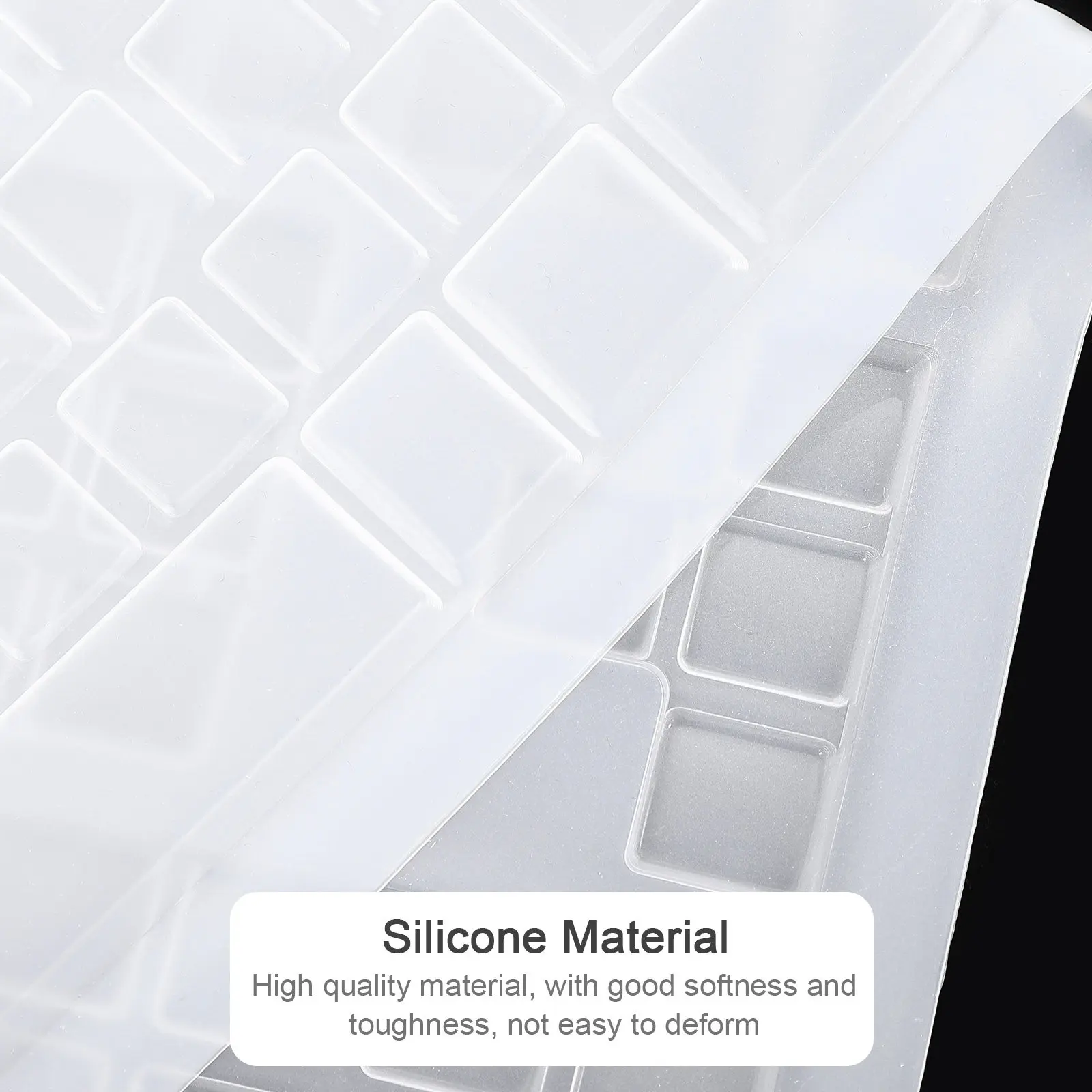 

2Pcs Keyboard Skin Protector Silicone Cover Fully Wrapped Ultra-Thin Molded Design Dustproof Keyboard Film Compatible for Mk345