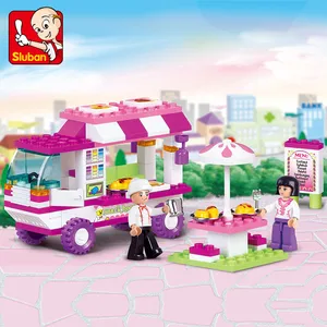 102 PCs Friends City Vans Snack House Car Wagon Baublöcke Sätze Ziegelsteinpädagogische Bildungsfiguren Kinder 10 Hauptverkauf Carrinhas 4x4 Open Box - №5