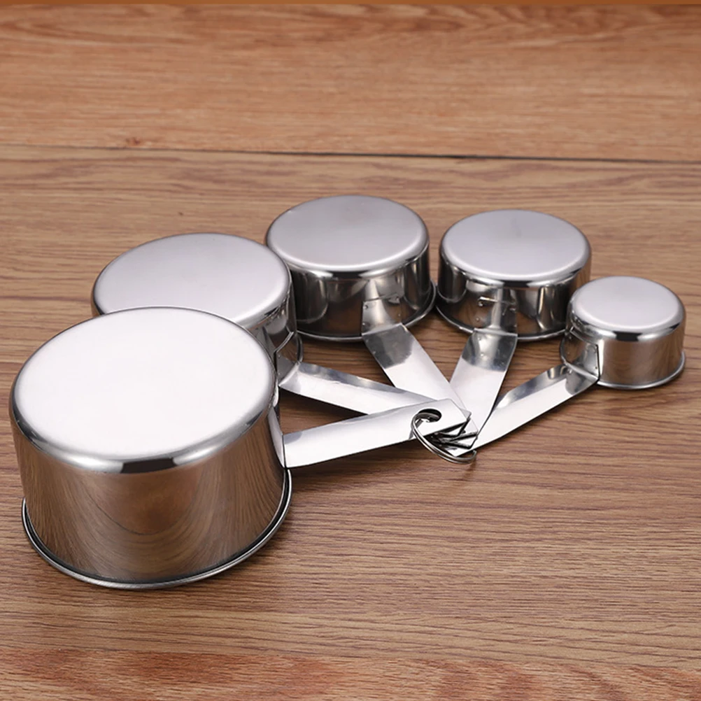 

12 pcs Stainless Steel Measuring Cups Spoons Set Baking Tools Kitchen Measuring Kit Stackable Storage Ring Wall Hanging Easy