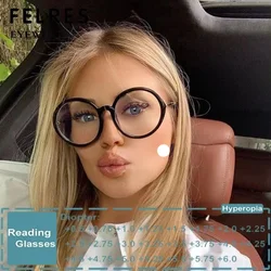 Round Reading Glasses Small Fashion Anti Blue Light Glasses Computer Fashion Trends Presbyopia Eyewear Eyeglasses for Women Men