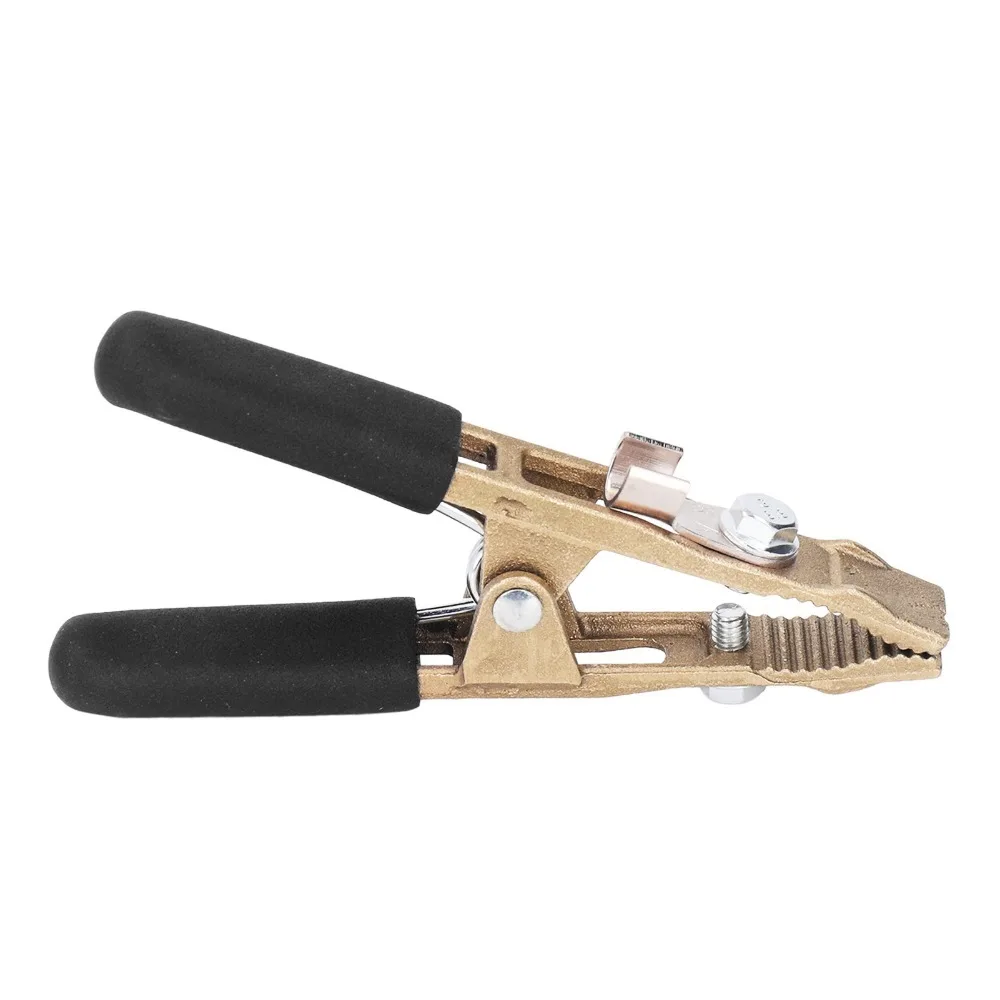 Brass Grounding Work Clamp Black Good Electrical Conductivity Earth Wire Clamp 260A Current Rating Earth Cable Clamp